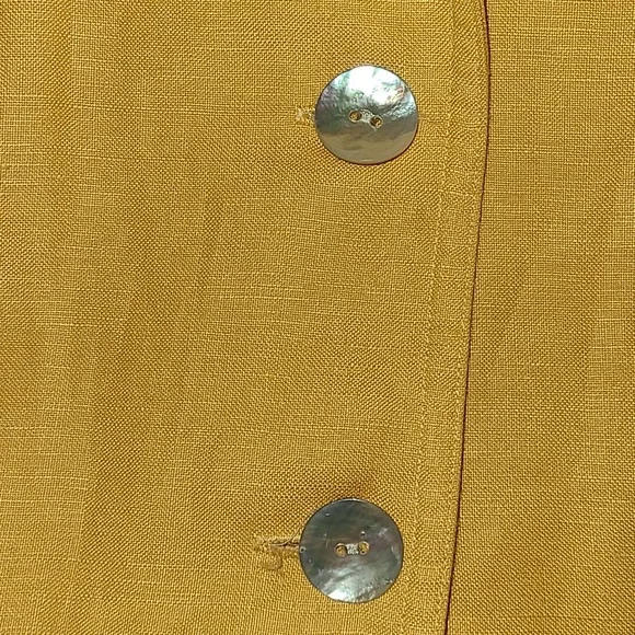 Coldwater Creek Linen blend sleeveless Maxi Dress Modest Button Up Size 16 P - Picture 15 of 16